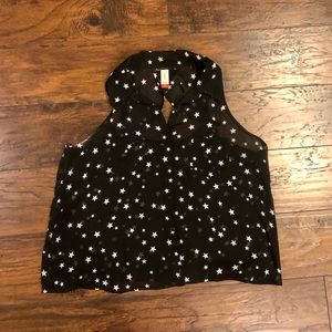 🔮Black star tank top